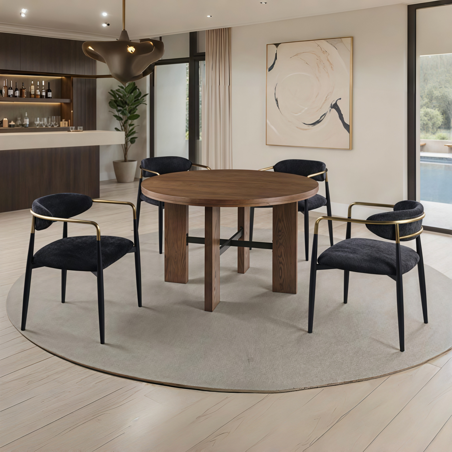 Gaetana Brown Dining Set