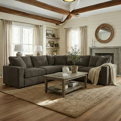 Crowl Dark Gray Sectional Sofa