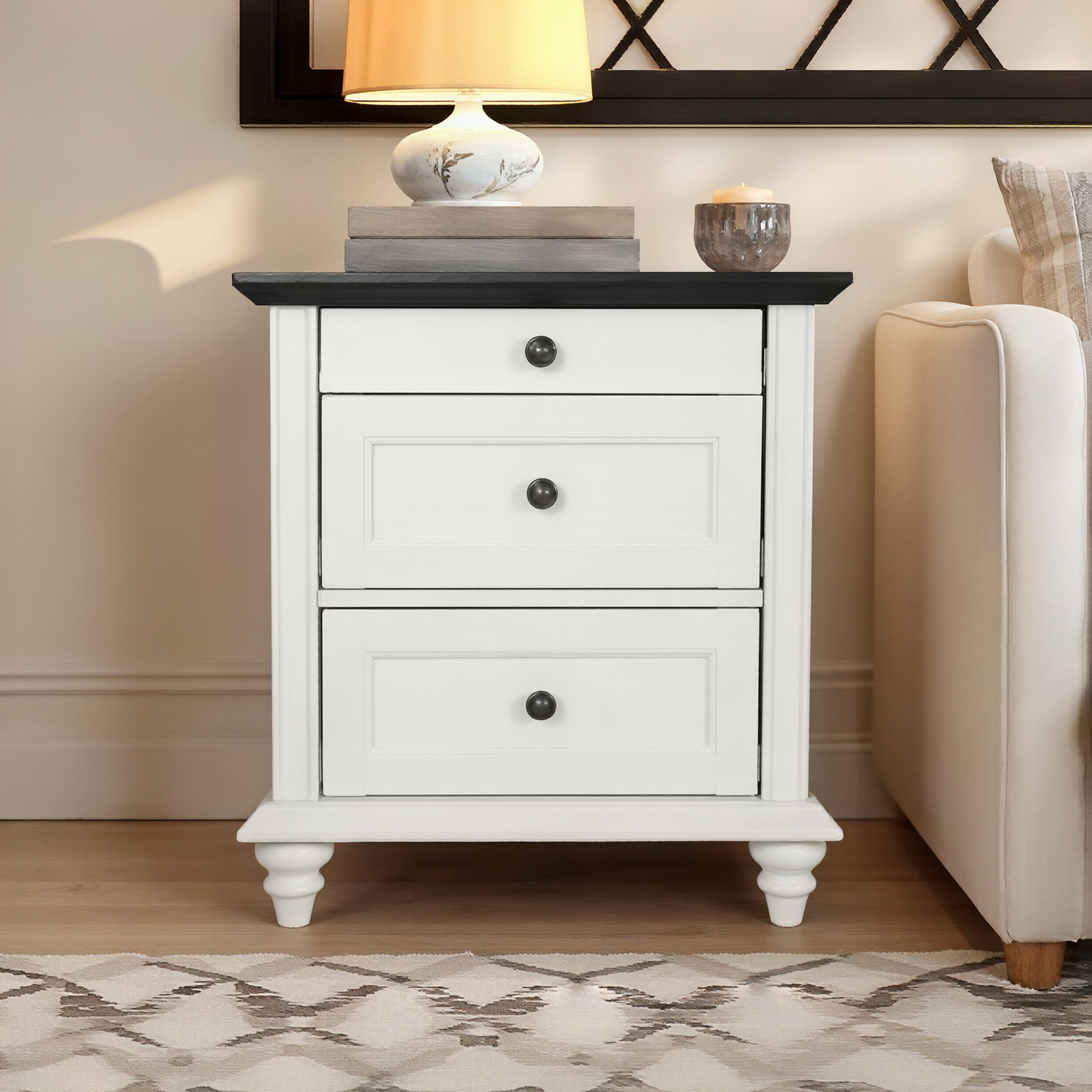 Hayln 3 Drawer Nightstand
