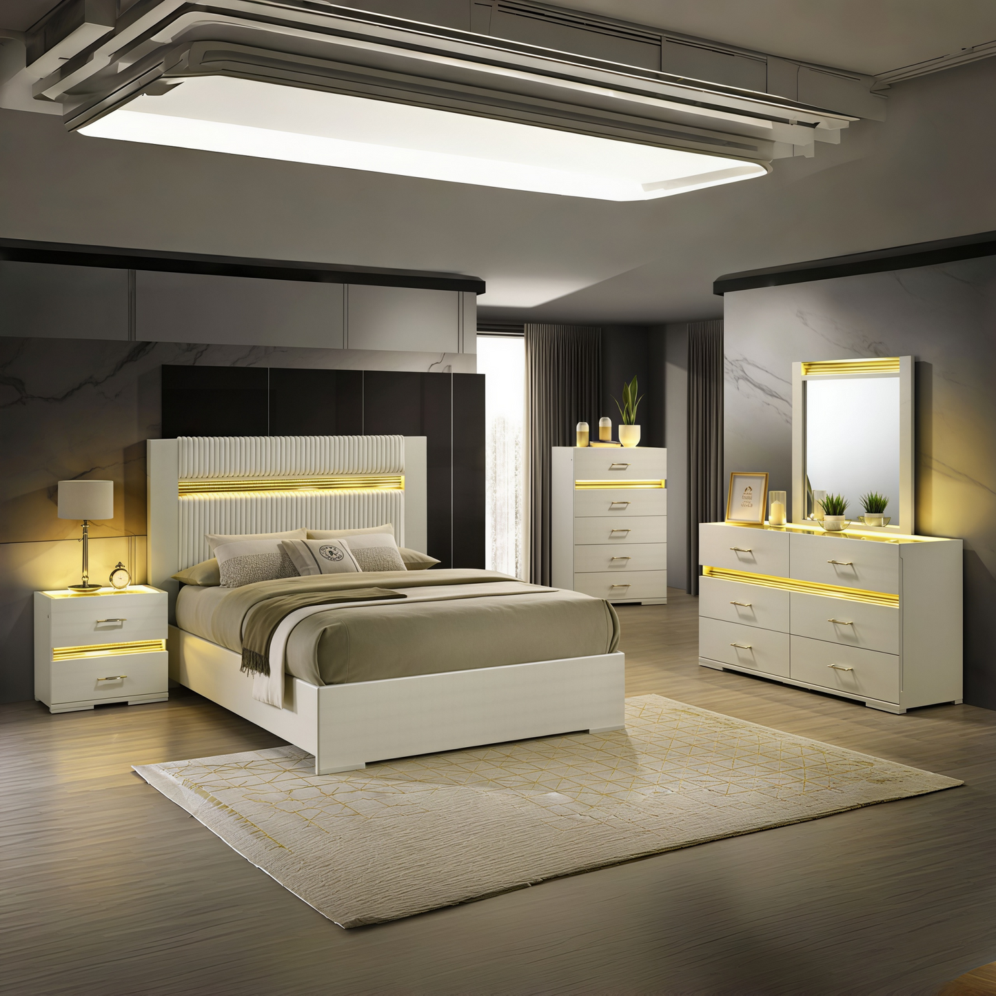 Beige Bedroom Set