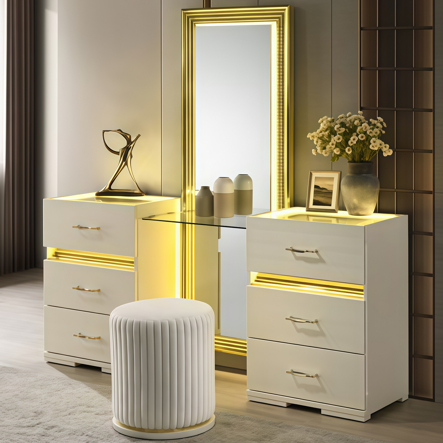 Beige Bedroom Set