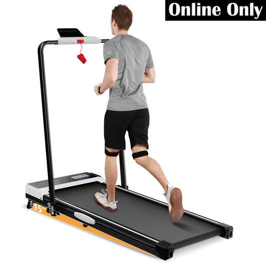 Incline Walking Pad Treadmill with Handrail