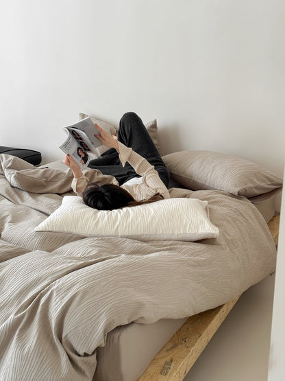 Solid Color 4-Piece Bedding Set - Futu With . . .