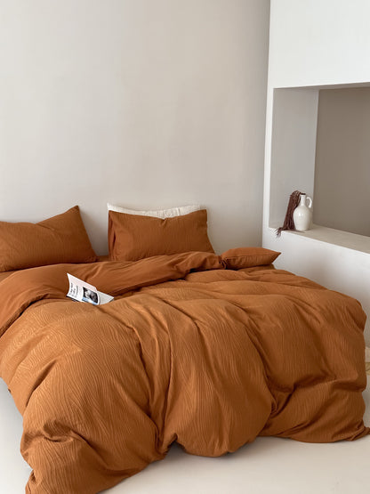 Solid Color 4-Piece Bedding Set - Futu With . . .