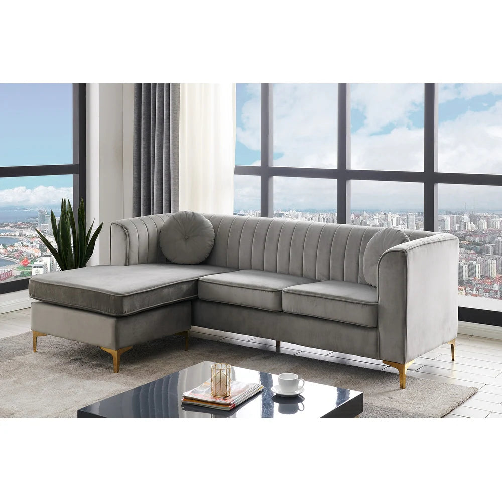 Britannia Velvet Modular Sectional Sofa - Futu With . . .