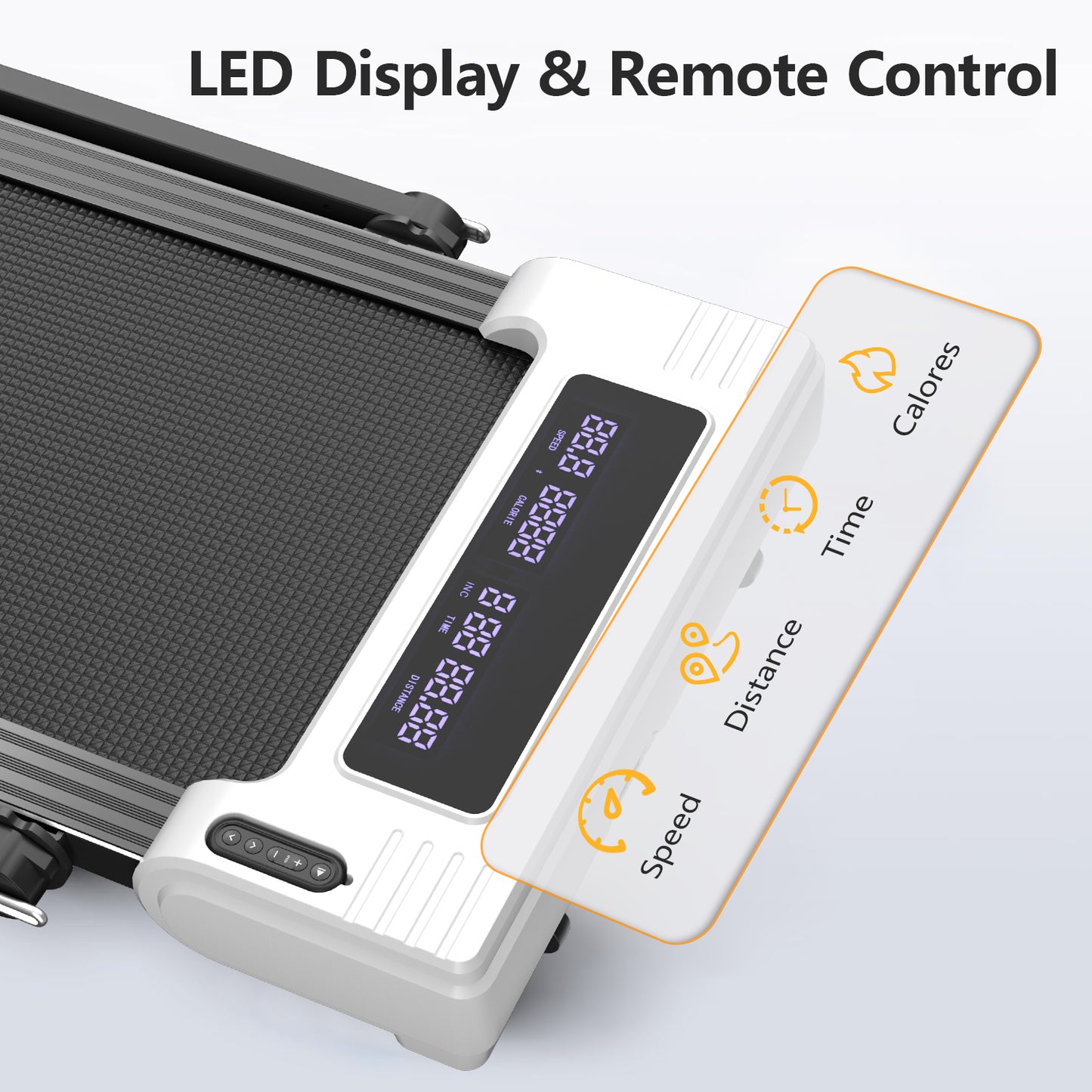 Electric Incline Walking Pad with Foldable Handrail