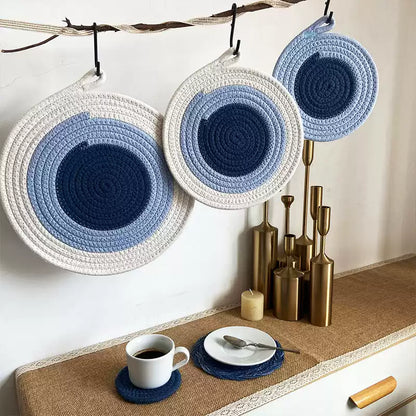 Two-Tone Cotton Rope Placemats - Futu With . . .