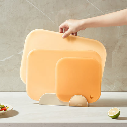 cutting boards in different sizes and bright color