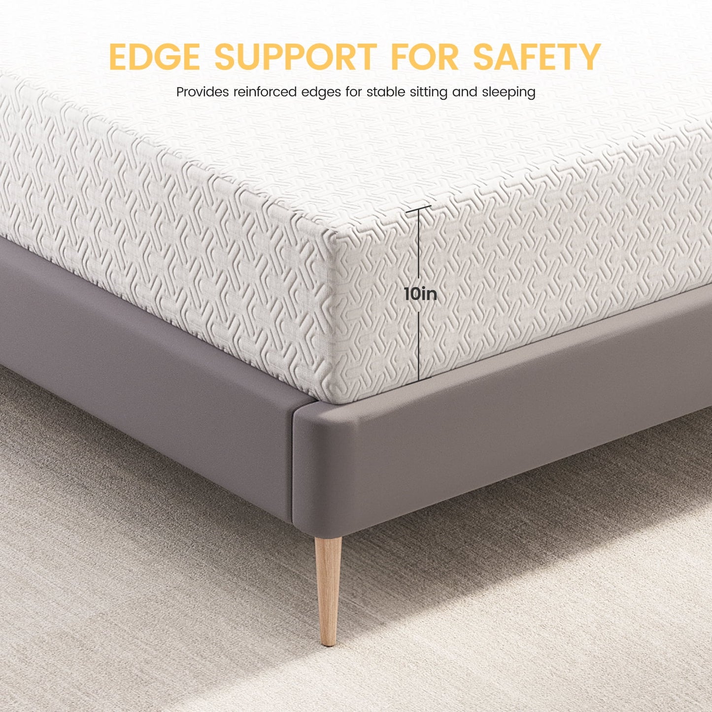 Gel Memory Foam Mattress with Washable Cover