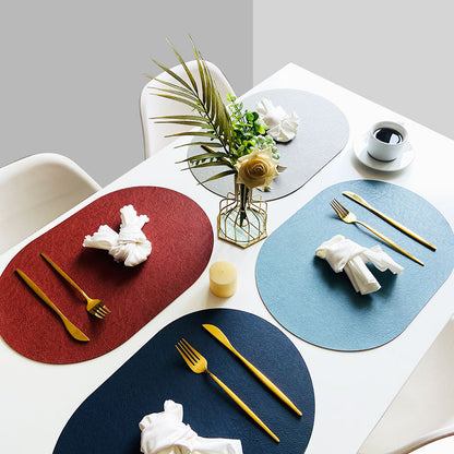 Dual-Color Oval Placemats - Futu With . . .