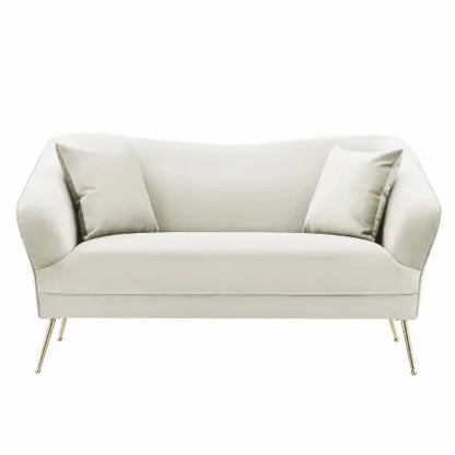 Ember Velvet Loveseat Sofa - Futu With . . .