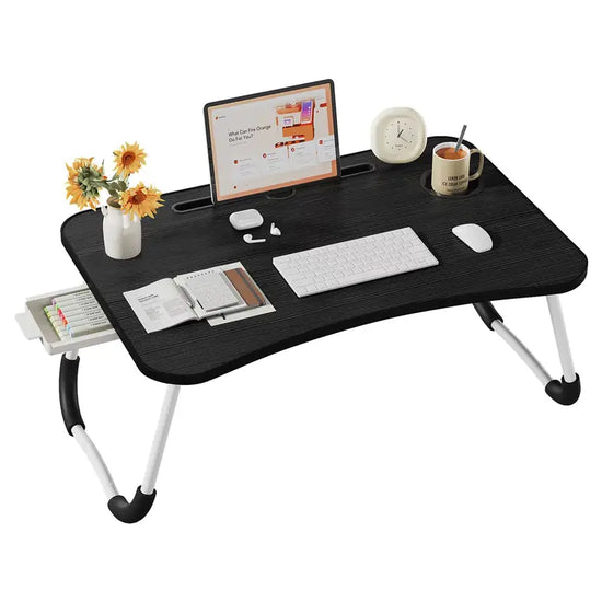 Foldable Lap Desk with Drawer – Laptop Bed Tray