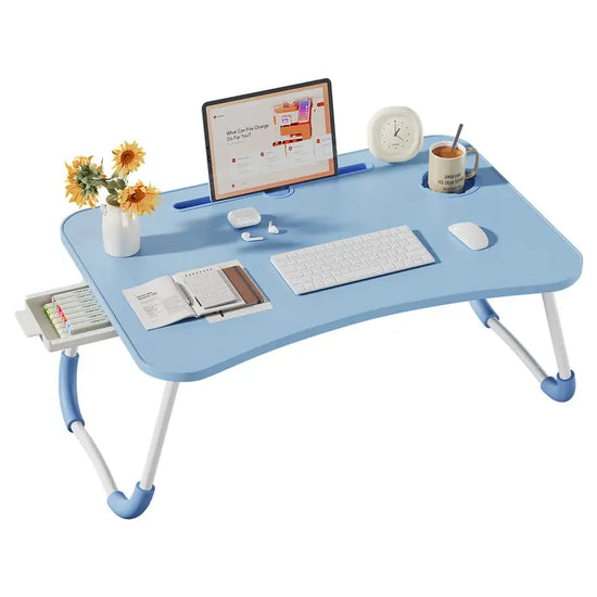 Foldable Lap Desk with Drawer – Laptop Bed Tray