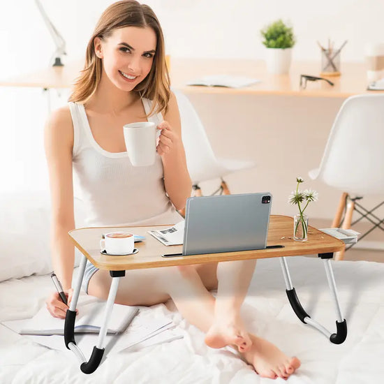 Foldable Lap Desk with Drawer – Laptop Bed Tray