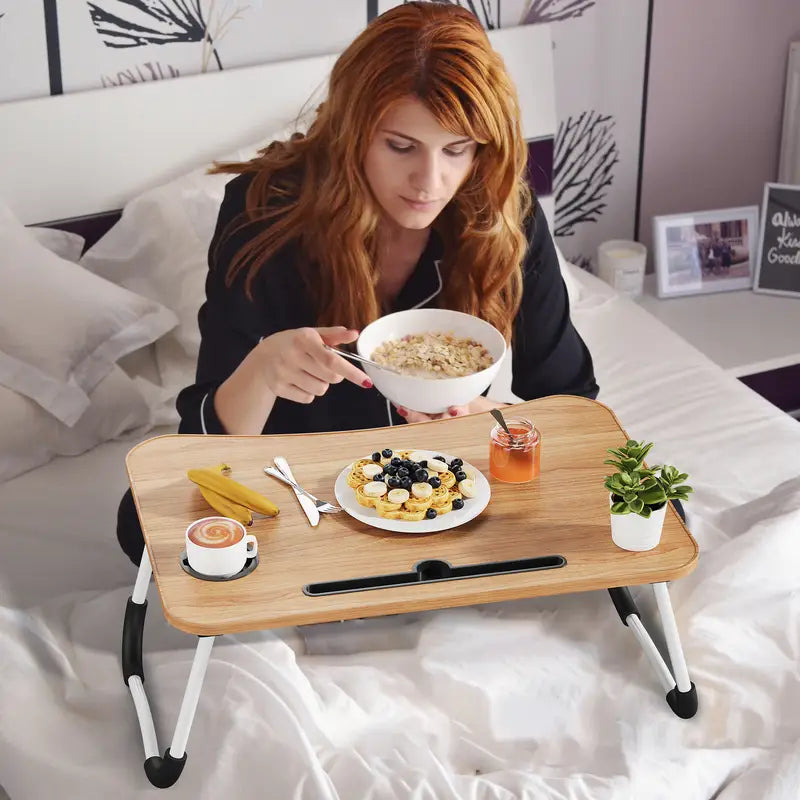 Foldable Lap Desk with Drawer – Laptop Bed Tray