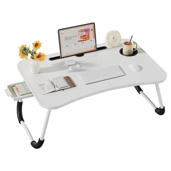 Foldable Lap Desk with Drawer – Laptop Bed Tray