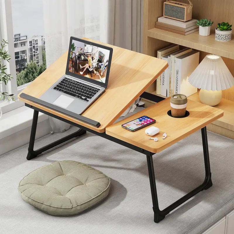 Foldable Lap Desk with Book Stand - Laptop Bed Tray