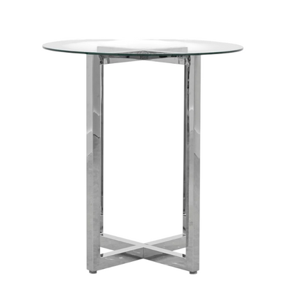 Amalio Glass Top Bar Table