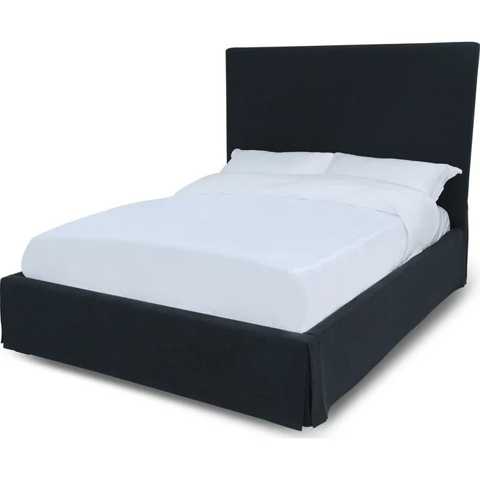 Chevian Upholstered Skirted Storage Panel Bed