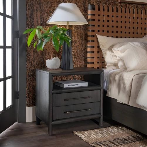 Dorset Two Drawer USB-charging Nightstand