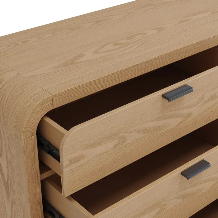 Drayke Two Drawer One Shelf USB-Charging Nightstand