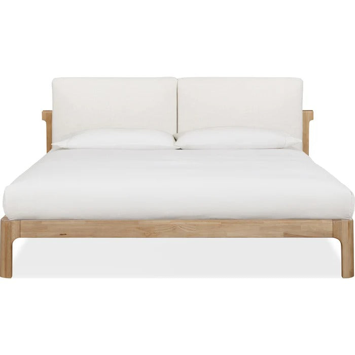 Furan Upholstered Two Cushion Platform Bed