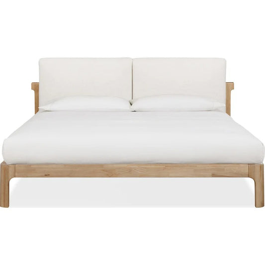 Furan Upholstered Two Cushion Platform Bed
