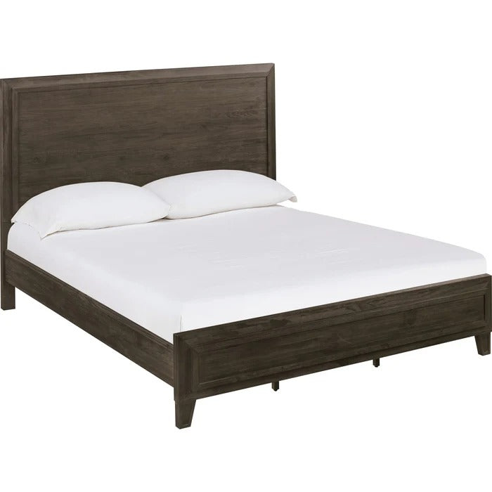 Hadlen Solid Wood Panel Bed