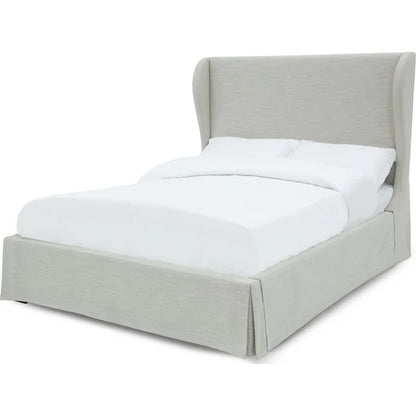 Heria Upholstered Skirted Panel Bed