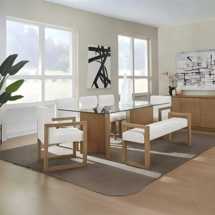 Ondine Glass Top Dining Table