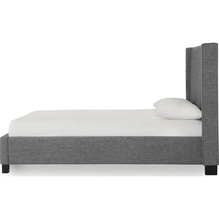 Palmero Upholstered Wingback Platform Bed