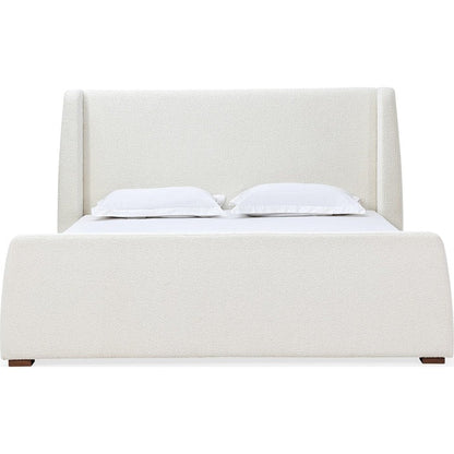 Preslon Upholstered Wingback Platform Bed