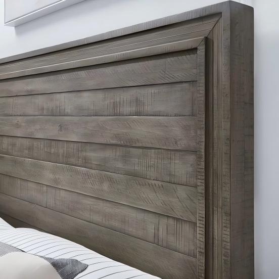 Willon Solid Wood Panel Bed