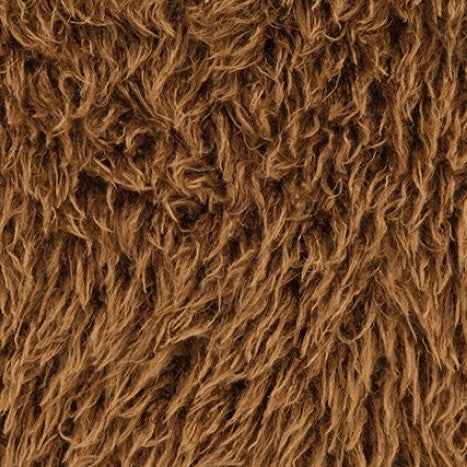 Dawna Fluffy Swivel Single Sofa - Brown