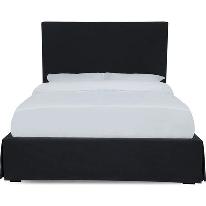 Chevian Upholstered Skirted Storage Panel Bed
