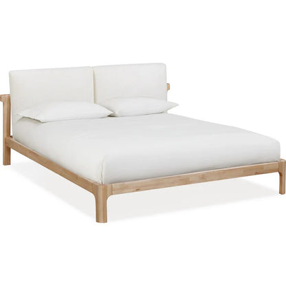 Furan Upholstered Two Cushion Platform Bed