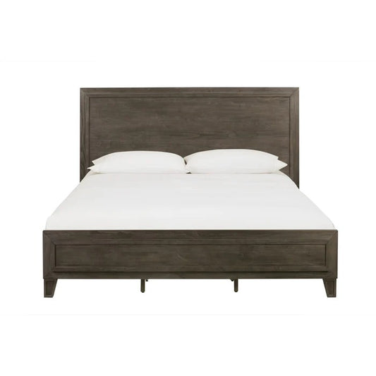 Hadlen Solid Wood Panel Bed