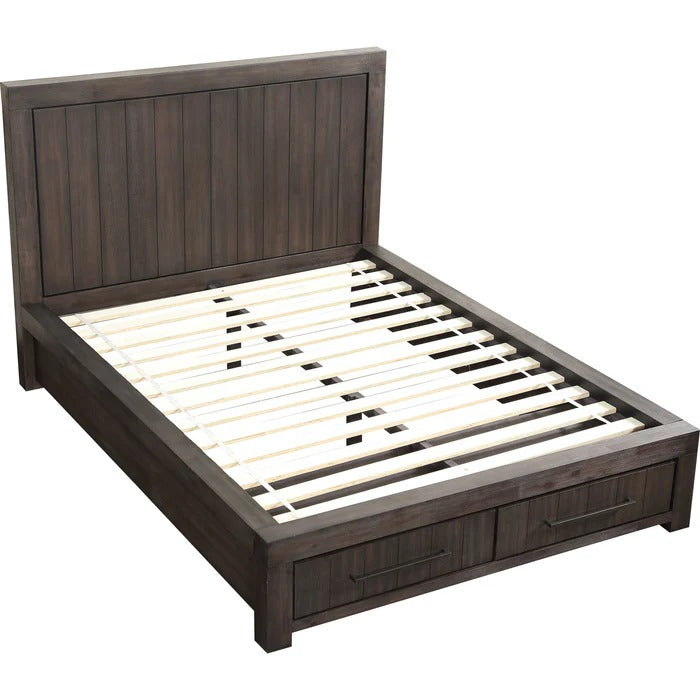 Heathton Two Drawer Wood Storage Bed