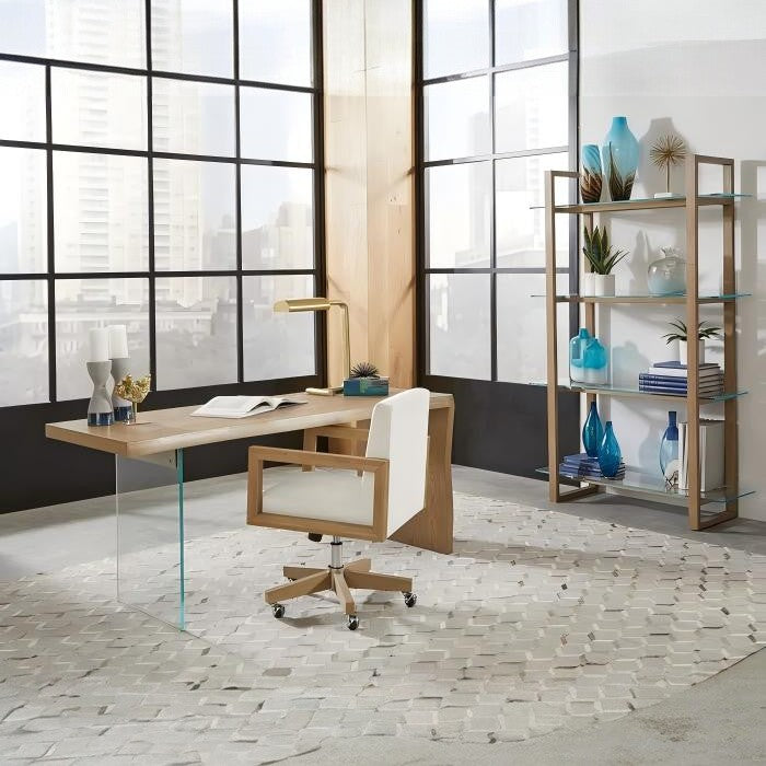 Ondine Glass Shelf Bookcase