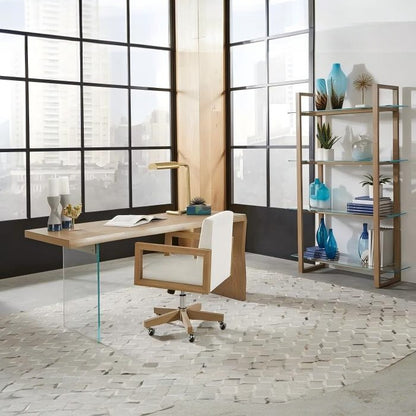 Ondine Glass Shelf Bookcase