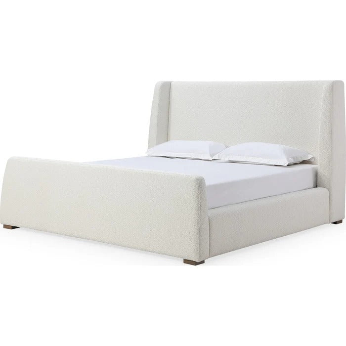 Preslon Upholstered Wingback Platform Bed