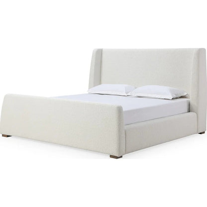 Preslon Upholstered Wingback Platform Bed