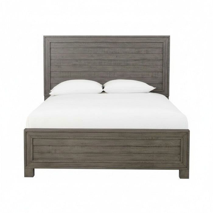 Willon Solid Wood Panel Bed