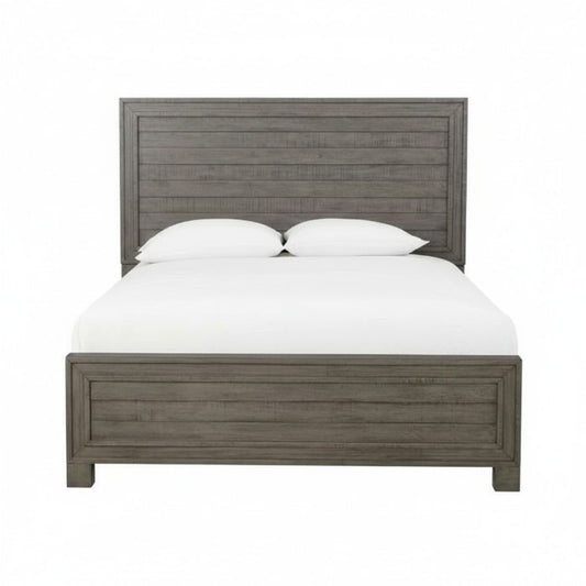 Willon Solid Wood Panel Bed