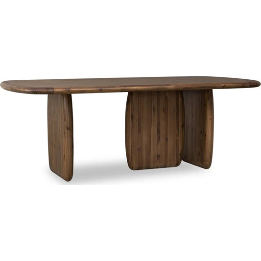 Xolany Wood Pedestal Dining Table