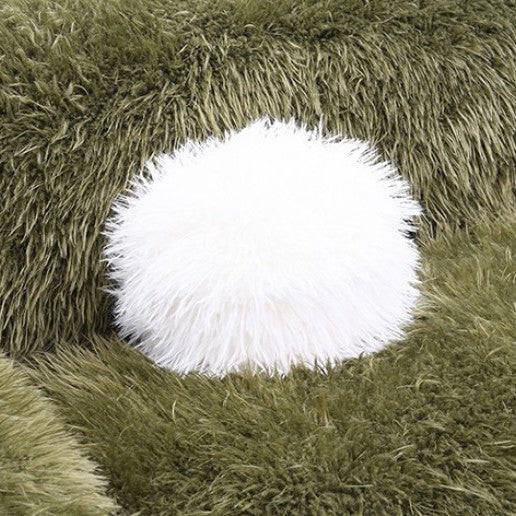 Dawna Fluffy Swivel Single Sofa - Green