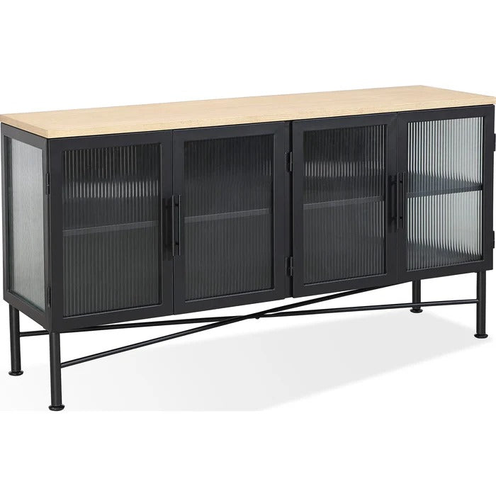 Aeros Four Door Ribbed Sideboard