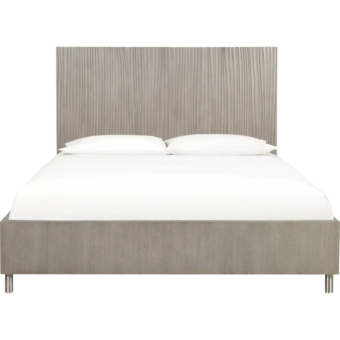 Argent Wave-Patterned Bed