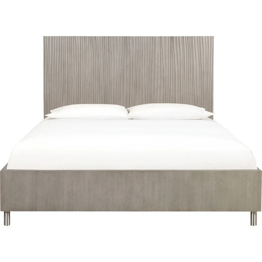 Argent Wave-Patterned Bed