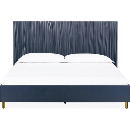 Argent Wave-Patterned Bed